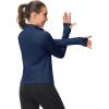 imageMAGCOMSEN Womens UPF 50 Lightweight Zip Up Jackets Cropped Athletic Workout UV Protection Sun Shirt RunningNavy