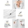 imageMAGCOMSEN Womens UPF 50 Lightweight Zip Up Jackets Cropped Athletic Workout UV Protection Sun Shirt RunningWhite