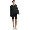imageMAGCOMSEN Womens UPF 80 Sun Protection Hoodie Long Sleeve Hiking Fishing Lightweight UV Rashguard with Thumb HoleBlack