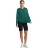 imageMAGCOMSEN Womens UPF 80 Sun Protection Hoodie Long Sleeve Hiking Fishing Lightweight UV Rashguard with Thumb HoleE Green