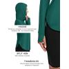 imageMAGCOMSEN Womens UPF 80 Sun Protection Hoodie Long Sleeve Hiking Fishing Lightweight UV Rashguard with Thumb HoleE Green