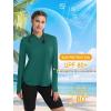 imageMAGCOMSEN Womens UPF 80 Sun Protection Hoodie Long Sleeve Hiking Fishing Lightweight UV Rashguard with Thumb HoleE Green