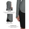 imageMAGCOMSEN Womens UPF 80 Sun Protection Hoodie Long Sleeve Hiking Fishing Lightweight UV Rashguard with Thumb HoleGrey