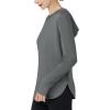 imageMAGCOMSEN Womens UPF 80 Sun Protection Hoodie Long Sleeve Hiking Fishing Lightweight UV Rashguard with Thumb HoleGrey