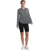 imageMAGCOMSEN Womens UPF 80 Sun Protection Hoodie Long Sleeve Hiking Fishing Lightweight UV Rashguard with Thumb HoleGrey