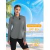 imageMAGCOMSEN Womens UPF 80 Sun Protection Hoodie Long Sleeve Hiking Fishing Lightweight UV Rashguard with Thumb HoleGrey