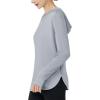 imageMAGCOMSEN Womens UPF 80 Sun Protection Hoodie Long Sleeve Hiking Fishing Lightweight UV Rashguard with Thumb HoleL Grey