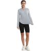 imageMAGCOMSEN Womens UPF 80 Sun Protection Hoodie Long Sleeve Hiking Fishing Lightweight UV Rashguard with Thumb HoleL Grey