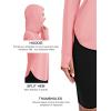 imageMAGCOMSEN Womens UPF 80 Sun Protection Hoodie Long Sleeve Hiking Fishing Lightweight UV Rashguard with Thumb HoleLight Pink