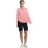 imageMAGCOMSEN Womens UPF 80 Sun Protection Hoodie Long Sleeve Hiking Fishing Lightweight UV Rashguard with Thumb HoleLight Pink