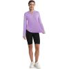 imageMAGCOMSEN Womens UPF 80 Sun Protection Hoodie Long Sleeve Hiking Fishing Lightweight UV Rashguard with Thumb HoleLight Purple