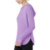 imageMAGCOMSEN Womens UPF 80 Sun Protection Hoodie Long Sleeve Hiking Fishing Lightweight UV Rashguard with Thumb HoleLight Purple