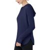 imageMAGCOMSEN Womens UPF 80 Sun Protection Hoodie Long Sleeve Hiking Fishing Lightweight UV Rashguard with Thumb HoleNavy