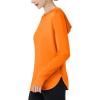 imageMAGCOMSEN Womens UPF 80 Sun Protection Hoodie Long Sleeve Hiking Fishing Lightweight UV Rashguard with Thumb HoleOrange