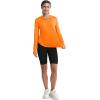imageMAGCOMSEN Womens UPF 80 Sun Protection Hoodie Long Sleeve Hiking Fishing Lightweight UV Rashguard with Thumb HoleOrange