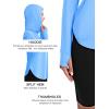 imageMAGCOMSEN Womens UPF 80 Sun Protection Hoodie Long Sleeve Hiking Fishing Lightweight UV Rashguard with Thumb HoleSky Blue