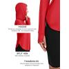 imageMAGCOMSEN Womens UPF 80 Sun Protection Hoodie Long Sleeve Hiking Fishing Lightweight UV Rashguard with Thumb HoleTomato Red