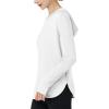 imageMAGCOMSEN Womens UPF 80 Sun Protection Hoodie Long Sleeve Hiking Fishing Lightweight UV Rashguard with Thumb HoleWhite
