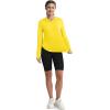 imageMAGCOMSEN Womens UPF 80 Sun Protection Hoodie Long Sleeve Hiking Fishing Lightweight UV Rashguard with Thumb HoleYellow