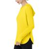 imageMAGCOMSEN Womens UPF 80 Sun Protection Hoodie Long Sleeve Hiking Fishing Lightweight UV Rashguard with Thumb HoleYellow