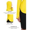 imageMAGCOMSEN Womens UPF 80 Sun Protection Hoodie Long Sleeve Hiking Fishing Lightweight UV Rashguard with Thumb HoleYellow