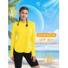 imageMAGCOMSEN Womens UPF 80 Sun Protection Hoodie Long Sleeve Hiking Fishing Lightweight UV Rashguard with Thumb HoleYellow