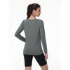imageMAGCOMSEN Womens UPF 80 Workout Shirts Long Sleeve Atheltic TShirt Quick Dry Rash Guard Swim TopsGrey