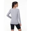 imageMAGCOMSEN Womens UPF 80 Workout Shirts Long Sleeve Atheltic TShirt Quick Dry Rash Guard Swim TopsLight Grey