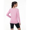 imageMAGCOMSEN Womens UPF 80 Workout Shirts Long Sleeve Atheltic TShirt Quick Dry Rash Guard Swim TopsLight Pink
