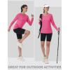imageMAGCOMSEN Womens UPF 80 Workout Shirts Long Sleeve Atheltic TShirt Quick Dry Rash Guard Swim TopsRosy Red