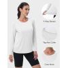 imageMAGCOMSEN Womens UPF 80 Workout Shirts Long Sleeve Atheltic TShirt Quick Dry Rash Guard Swim TopsWhite