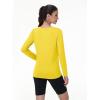 imageMAGCOMSEN Womens UPF 80 Workout Shirts Long Sleeve Atheltic TShirt Quick Dry Rash Guard Swim TopsYellow