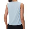 imageMAGCOMSEN Womens Workout Tank Tops Crop Sleeveless Athletic Moisture Wicking Loose Fit Summer ShirtLsblue