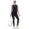 imageMAGCOMSEN Womens Workout Tank Tops Crop Sleeveless Athletic Moisture Wicking Loose Fit Summer ShirtNavyblue