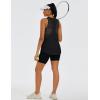 imageMAGCOMSEN Womens Workout Tops Racerback Tank Tops Mesh Back Breathable Sleeveless Quick Dry Running Athletic ShirtsBlack