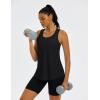 imageMAGCOMSEN Womens Workout Tops Racerback Tank Tops Mesh Back Breathable Sleeveless Quick Dry Running Athletic ShirtsBlack