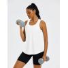 imageMAGCOMSEN Womens Workout Tops Racerback Tank Tops Mesh Back Breathable Sleeveless Quick Dry Running Athletic ShirtsWhite