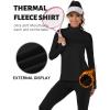 imageTACVASEN Womens Fleece Pullover Quarter Zip Sweatshirt Thermal Shirts Long Sleeve Athletic TopsBlack
