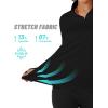 imageTACVASEN Womens Fleece Pullover Quarter Zip Sweatshirt Thermal Shirts Long Sleeve Athletic TopsBlack
