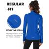 imageTACVASEN Womens Fleece Pullover Quarter Zip Sweatshirt Thermal Shirts Long Sleeve Athletic TopsColoured Blue