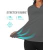 imageTACVASEN Womens Fleece Pullover Quarter Zip Sweatshirt Thermal Shirts Long Sleeve Athletic TopsDark Grey