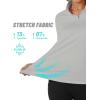 imageTACVASEN Womens Fleece Pullover Quarter Zip Sweatshirt Thermal Shirts Long Sleeve Athletic TopsLight Grey