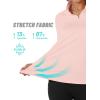 imageTACVASEN Womens Fleece Pullover Quarter Zip Sweatshirt Thermal Shirts Long Sleeve Athletic TopsLight Pink