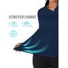 imageTACVASEN Womens Fleece Pullover Quarter Zip Sweatshirt Thermal Shirts Long Sleeve Athletic TopsNavy