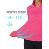 imageTACVASEN Womens Fleece Pullover Quarter Zip Sweatshirt Thermal Shirts Long Sleeve Athletic TopsRose Red