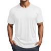 imageMAGCOMSEN Mens Dry Fit Shirts Mesh Short Sleeve Athletic Lightweight Workout Performance Hiking ShirtWhite