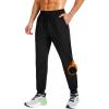imageMAGCOMSEN Mens Fleece Joggers with Pockets Winter Warm Pants Workout Athletic Gym Sweatpants for MenBlack