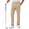 imageMAGCOMSEN Mens Golf Pants Classic Fit  30quot32quot34quot Stretch Water Resistant Quick Dry Flat Front Dress Pants with 5 PocketsKhaki