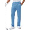 imageMAGCOMSEN Mens Golf Pants Classic Fit  30quot32quot34quot Stretch Water Resistant Quick Dry Flat Front Dress Pants with 5 PocketsLight Blue