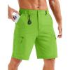 imageMAGCOMSEN Mens Hiking Cargo Shorts Quick Dry Lightweight 9quot Golf Shorts Summer Casual Work Outdoor with 5 Zipper PocketsFruit Green